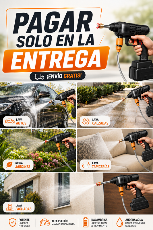 Hidrolavadora inalámbrica Boquilla 6 en 1