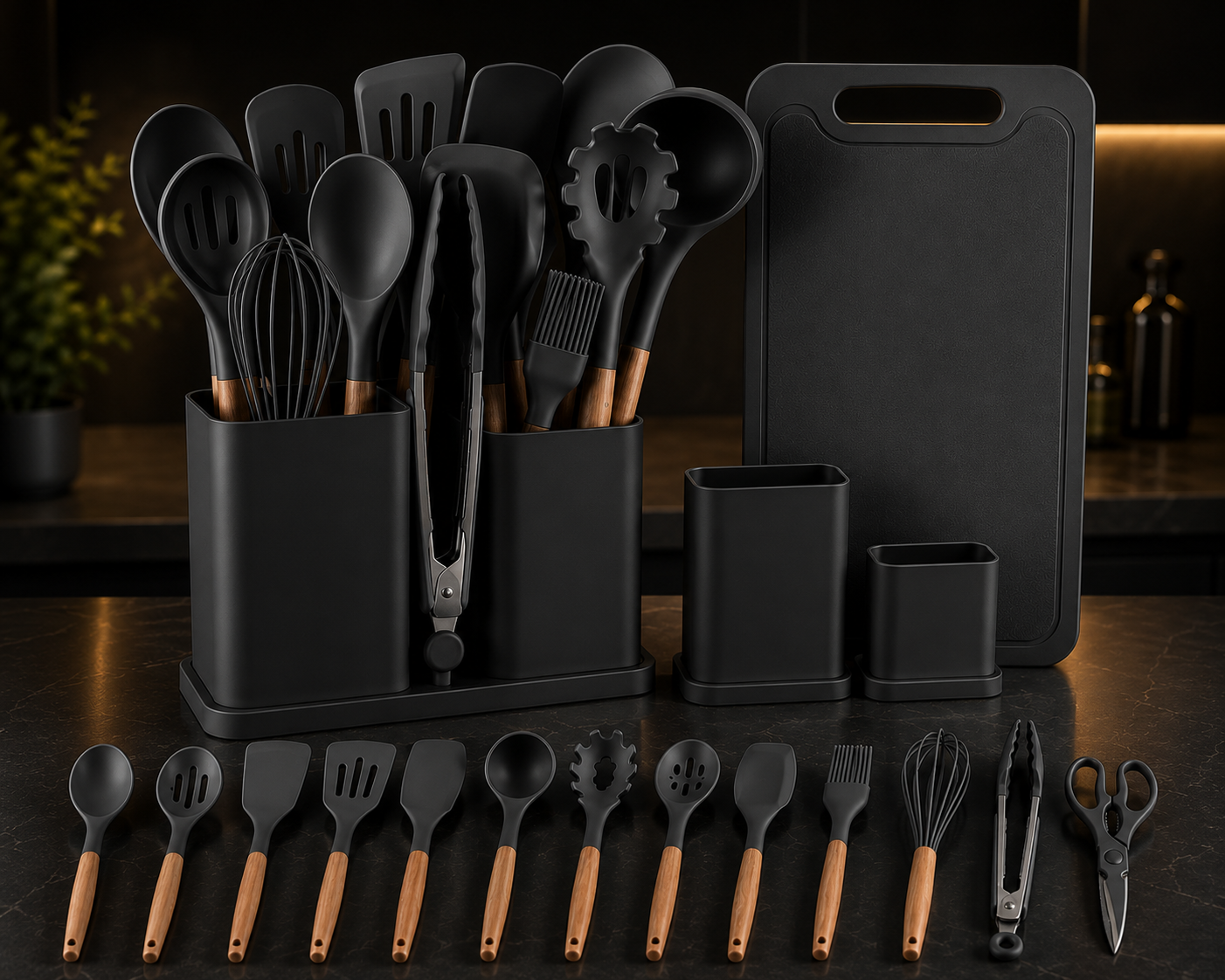 Set Utensilios Cocina Siliconados X 19